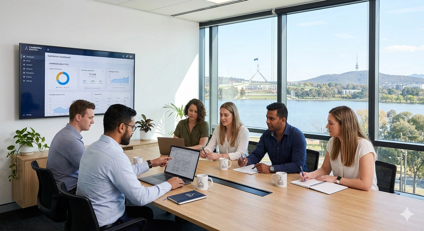 Digitally Enrich team working in a modern Canberra office